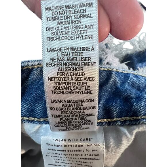 GOOD AMERICAN Ladies High-Waisted Denim Cut-off Shorts Size 8/29 - Picture 4 of 6